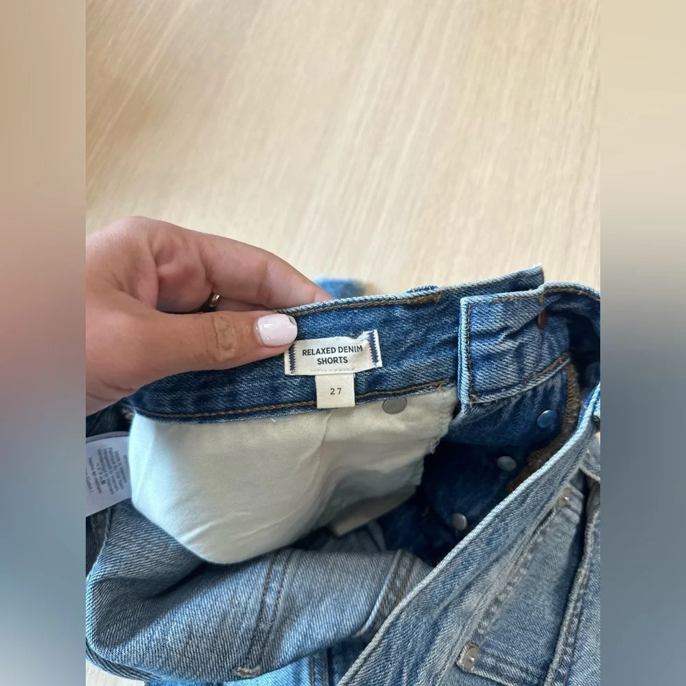 Madewell Relaxed Denim Shorts in Clintonville Wash: Split-Hem Size 27 1329 - Picture 12 of 13